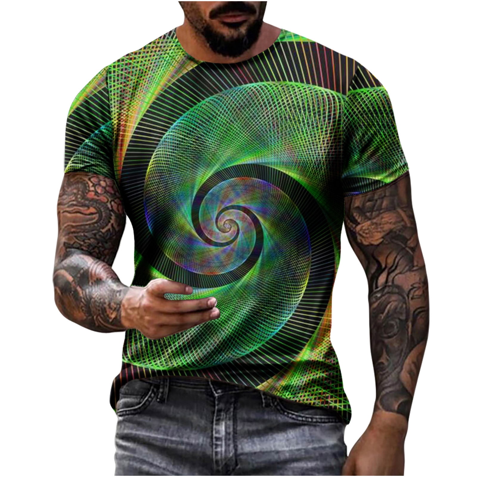 Txeol Mens Big and Tall Graphic Tshirts,3D Print T Shirts for Men,Men's