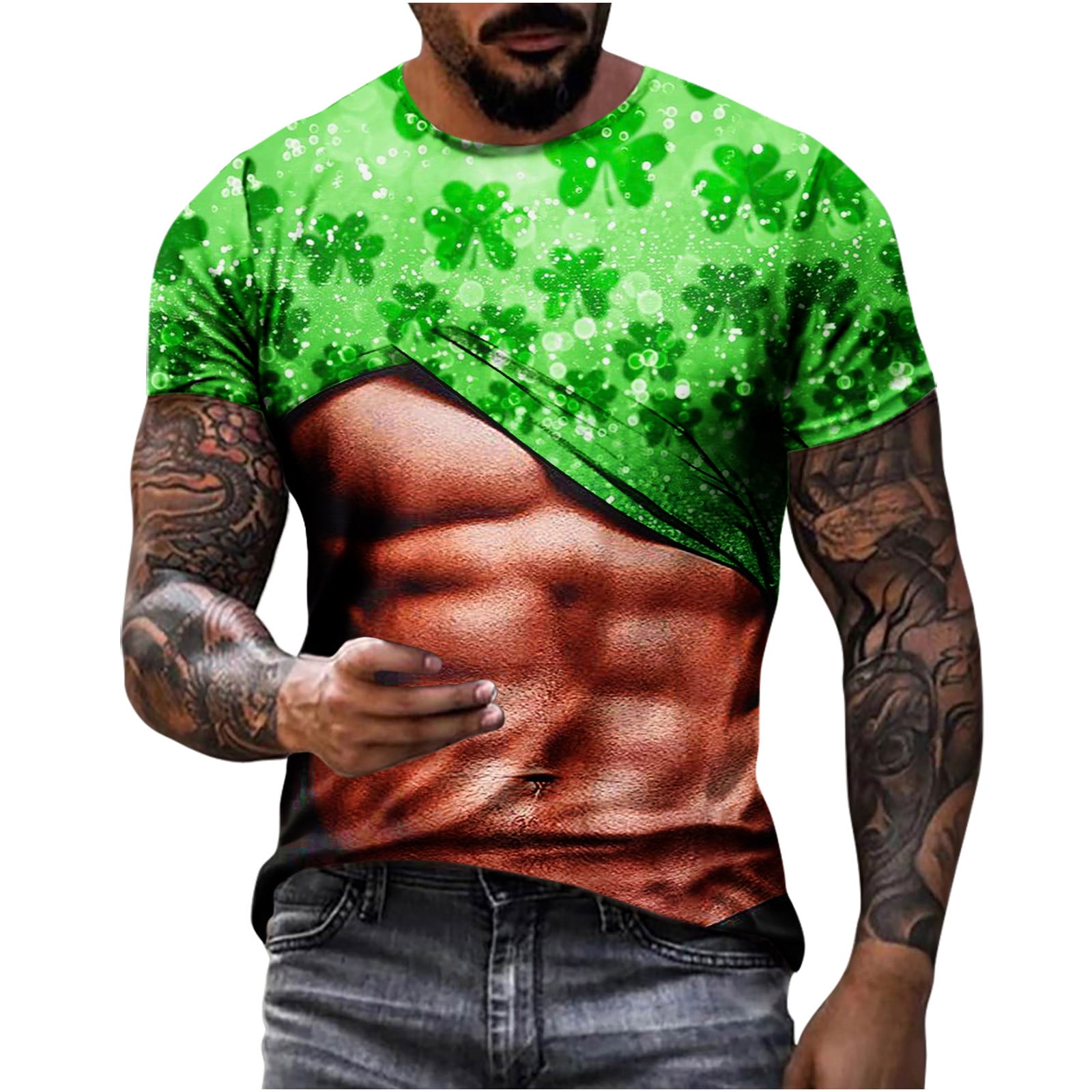 Txeol Mens Big and Tall Graphic Tshirts,Men's St Patricks Day Shirt ...