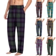 thumbnail image 1 of Txeol Mens Christmas Plaid Pajama Pants Lightweight Soft Pj Bottoms Drawstring Straight Leg Lounge Pant with Pockets Sleepwear,Red,XXL, 1 of 7