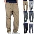 thumbnail image 1 of Txeol Mens Elastic Waist Cargo Pants with Zipper Baggy Straight Leg Sweatpants Lightweight Outdoor Athletic Pants-Gray,XXXXL, 1 of 8
