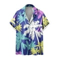 thumbnail image 1 of Txeol Mens Floral Beach Shirt,Men's Hawaiian Shirt for Men Short Sleeve Shirt Collar Beach Floral Summer Casual Button Down T-Shirts 2024 Clearance Sale, 1 of 5