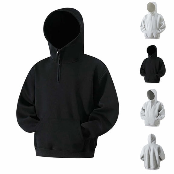 Txeol Mens Heavy Weight Light Fleece Pullover Hoodie with Kangaroo Pockets Drop Shoulde Oversized Pullover Sweatshirts,Gray,XXXL