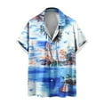 thumbnail image 1 of Txeol Mens Summer Floral Shirts,Men's Hawaiian Shirt for Men Short Sleeve Shirt Collar Beach Floral Summer Casual Button Down T-Shirts 2024 Clearance Sale, 1 of 5