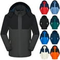 thumbnail image 1 of Txeol Navy Waterproof 3 in 1 Ski Jacket for Men Fleece Lined Winter Warm Snow Coat Thicken Sherpa Windproof Hooded Raincoat with Pockets,XXL, 1 of 8