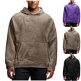thumbnail image 1 of Txeol Oversized Hoodie Men Casual Fleece Hooded Sweatshirt Baggy Basic Solid Hoodies Pullover Streetwear,L Purple, 1 of 10