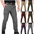 thumbnail image 1 of Txeol Slim Fit Water Resistant Pants for Men Stretchy Lightweight Work Hiking Tactical Pants with Pockets,Gold,XXXXL, 1 of 5