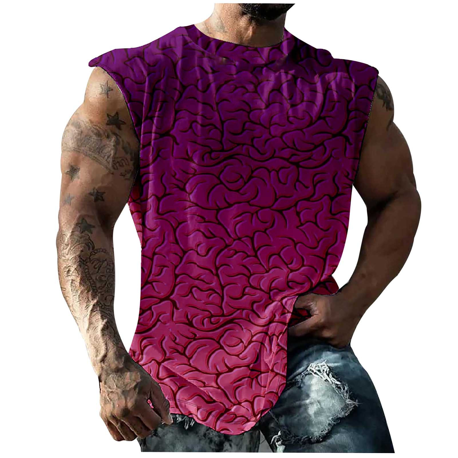 Txeol Summer Tank Tops for Men,Men's Workout Tank Tops Graphic Tees