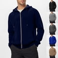 thumbnail image 1 of Txeol Sweatshirts for Men Hoodies Full Zip Long Sleeve Drawstring Jackets Lightweight Outdoor Athletic Hooded Sweatshhirt with Pockets,L Black, 1 of 8