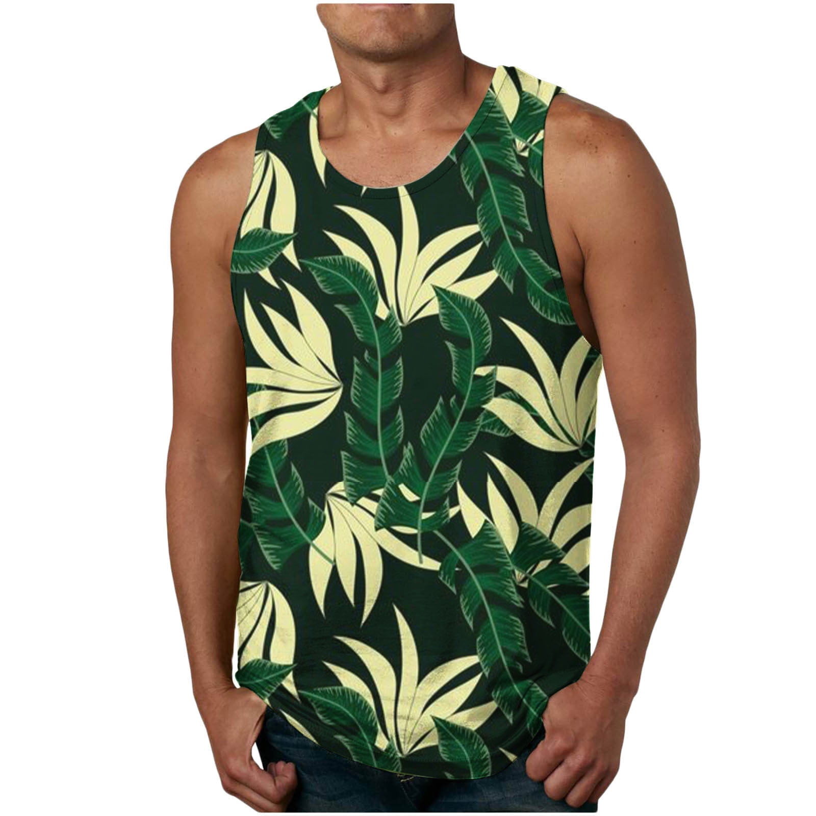 Txeol Tank Tops for Men Plus Size,Mens Beach Tank Top Summer Hawaiian ...