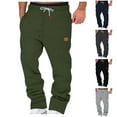 thumbnail image 1 of Txeol Tapered Sweatpants Men Big and Tall Elastic Waist Drawstring Pants with Pockets,Navy,XL, 1 of 5