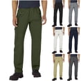 thumbnail image 1 of Txeol Travel Pants for Men Elastic Waist Lightweight Waterproof Straight Leg Hiking Golf Trousers with Zipper Pockets 2025-White,XXL, 1 of 4