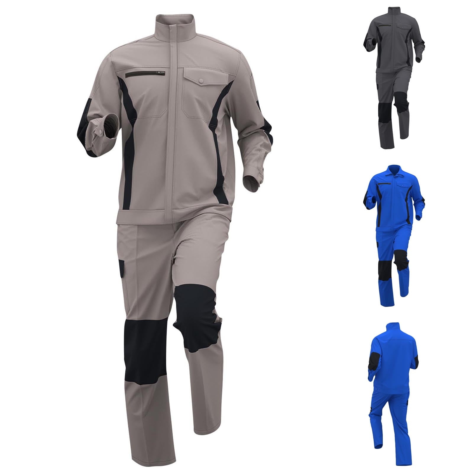 こ*る様 4D EZ PANTS II’ TURBO Outfit 2 ”Kun Txeol Work Suit for Men 2 Piece Outfit Sets Color Block Full Zip