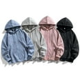 thumbnail image 1 of Txeol Zip Up Hoodie Sweatshirt Men Classic Solid Color Drawstring Jacket with Pockets,Blue,XXXL, 1 of 7