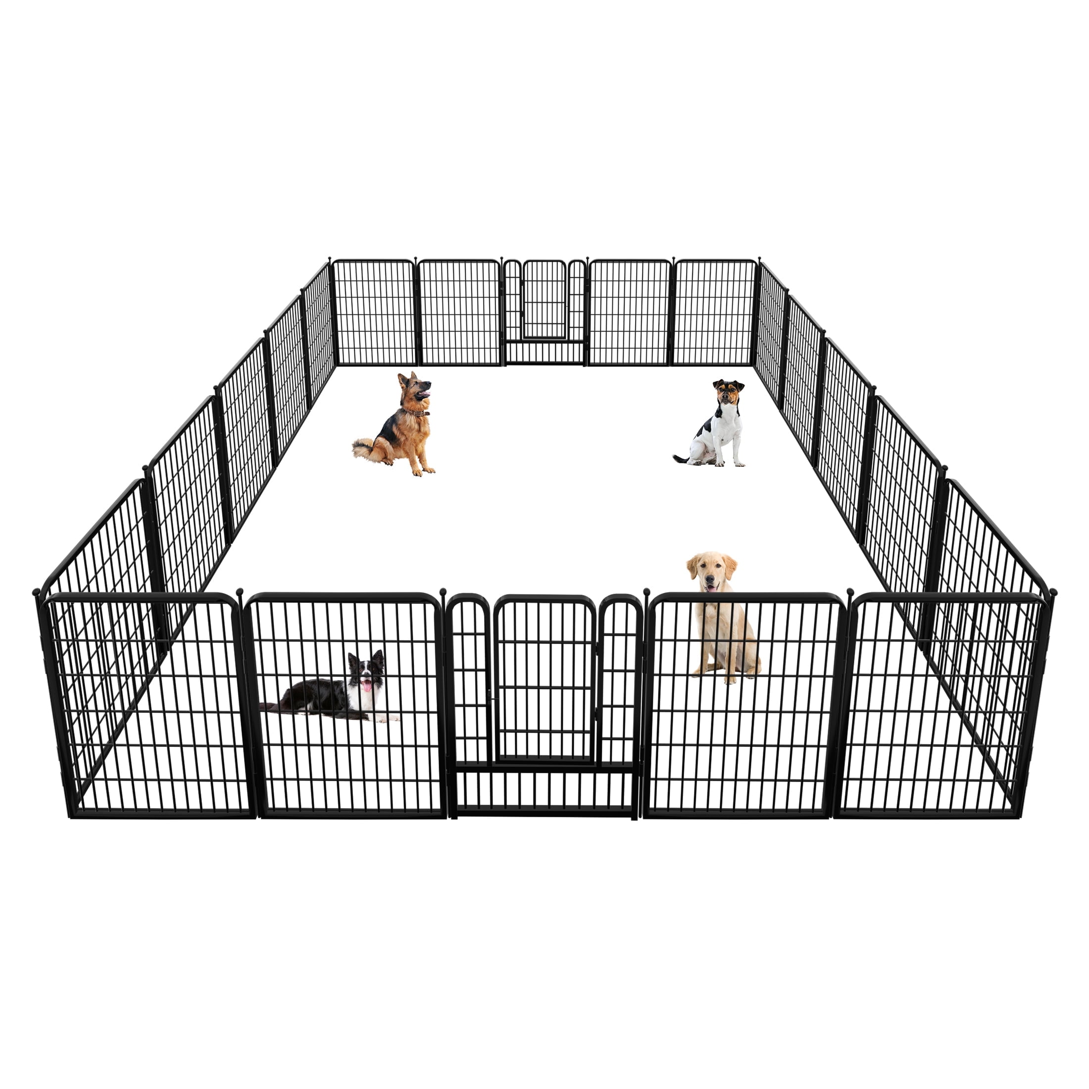 Image showcasing Txh001 Dog Playpen Outdoor, 20 Panels 40inch Metal Dog Fence with Doors ...