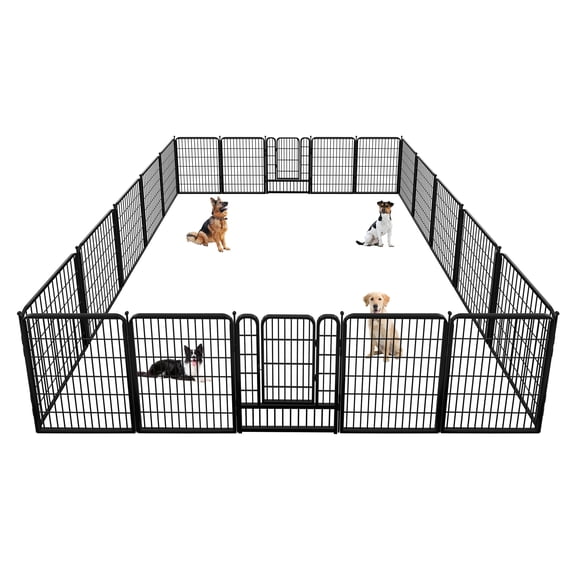 Txh001 Dog Playpen Outdoor, 20 Panels 40inch Metal Dog Fence with Doors for Large/Medium/Small Dogs Pet Puppy Playpen Exercise Pen for RV, Camping, Yard