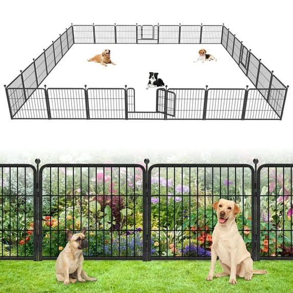 Txh001 Garden Fence 64ft(L)×24in(H) Animal Barrier Decorative Garden Fencing with Gate for Backyard Patio
