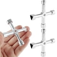 thumbnail image 1 of AEVXKHI 3PCS 4 in 1 Utilities Key, 4 Way Zinc Alloy Cross Key, Multi-Functional Utilities Key, Stopcock Key Tool for Electric, Water, Gas Meter Boxes & Cabinets, 1 of 10