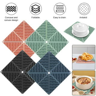 Topboutique Set of 5 (Random Color) Round Silicone Pot Holder - Pads, Non-Slip, Flexible, Durable Multi-Use Pot Holders, Other