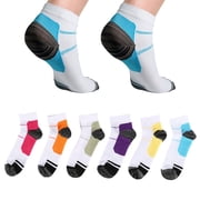 AEVXKHI 6 Pairs Plantar Fasciitis Socks for Men Women Sports Hiking Workout Fitness Exercises Sock Relieves Heel Pain Arch Ankle Foot Heel Spurs