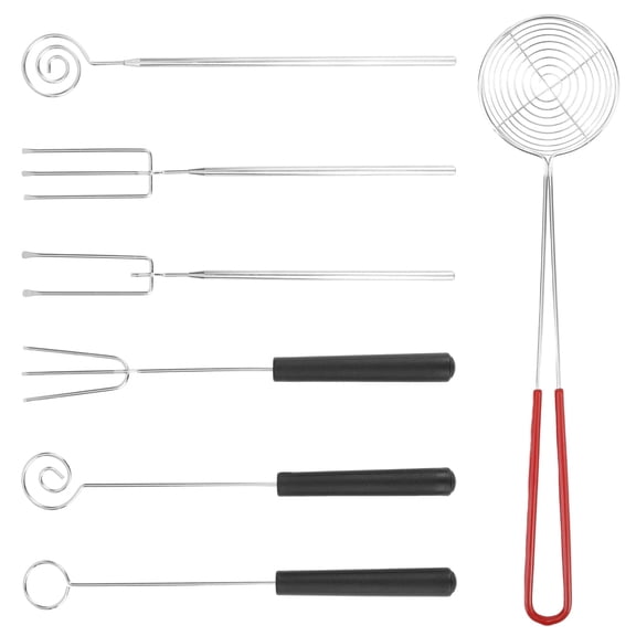 AEVXKHI 7-Piece Candy Dipping Tools, Stainless Steel Chocolate Dipping Fork and Spoon Set for Strawberries and Fondue