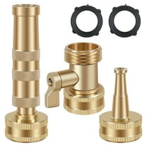 Txkrhwa High Pressure 3/4inch Hose Nozzle, Solid Brass Twist Garden Hose Nozzle Hose, Jet Nozzle Safe Water Hose Sprayer Nozzle with On-Off Valve for Garden Hose