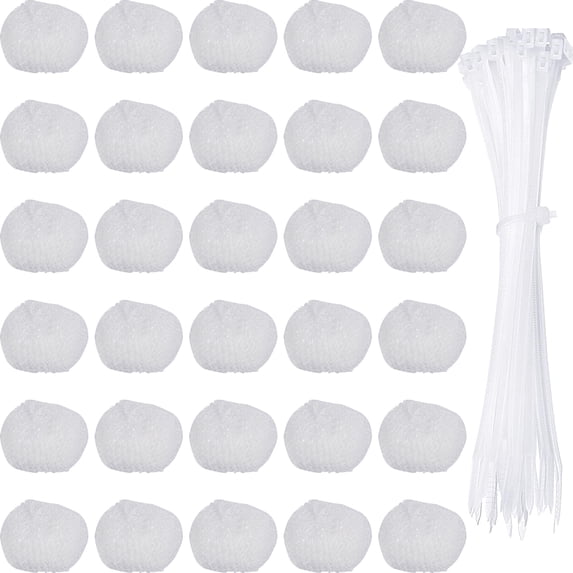 AEVXKHI 30PCS Washing Machine Lint Traps, Nylon Washer Lint Catcher, Laundry Mesh Washer Hose Filter, Washer Hose Lint Traps with 30 Cable Ties for Washing Machine Sink Bathtub Prevent Drain Clogging