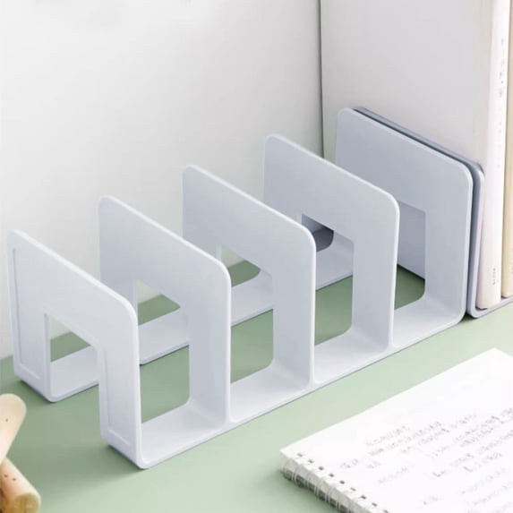 Txlpkdyx Bookend,Adjustable Large Desktop Book Shelf & Storage Cabinet,Heavy-Duty Metal Book Shelf,Desktop Organizer with Storage Dividers for Office & Home Use
