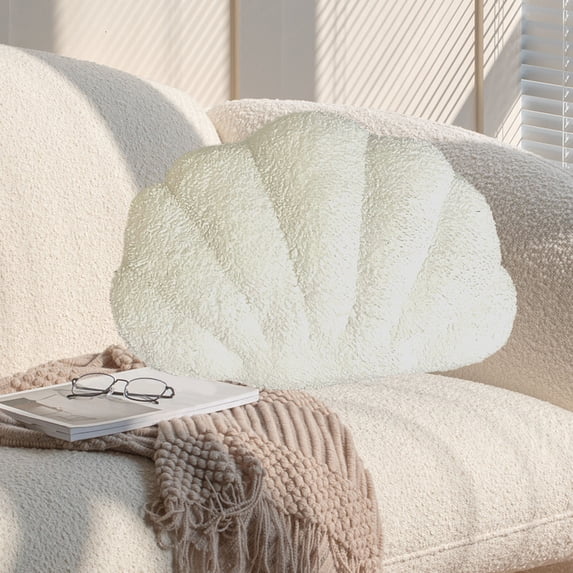 Txlpkdyx Creative Seashell Print Throw Pillow,Coastal Beach Decor Cushion with Insert,Soft Linen Blend Sofa & Office Accent,Perfect Housewarming Gift