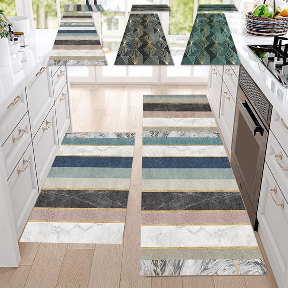 Txlpkdyx Kitchen Mat 2pcs Kitchen Rugs Cushioned Kitchen Mats For Floor Non Slip Standing Desk MatWaterproofing Kitchen Rug Set Washable For Kitche Floor Office