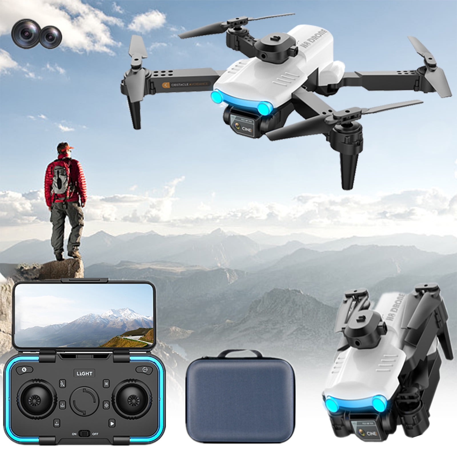 Txmfgh 1080p Hd Fpv Drone With Altitude Hold, Headless Mode, And 