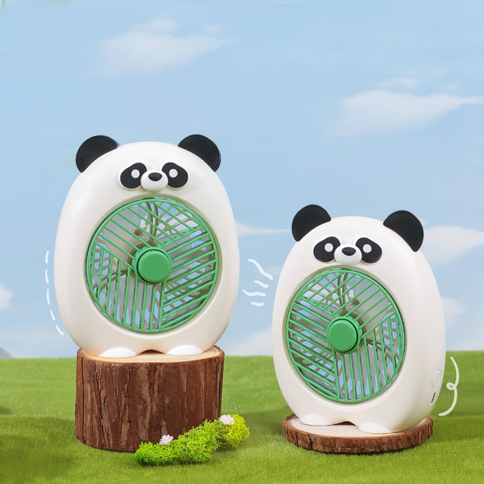 Txmfgh Moe Pie USB-Powered Mini Desktop Fan; Quiet, Mute Operation with 3 Speed Settings and 360 Degree Coverage for Office and Personal Use
