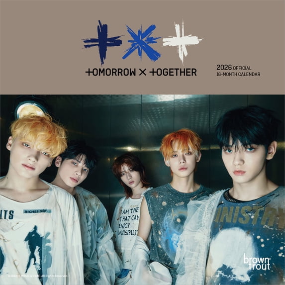 TXT OFFICIAL | 2026 7x14" (Hanging) Mini Wall Calendar | BrownTrout