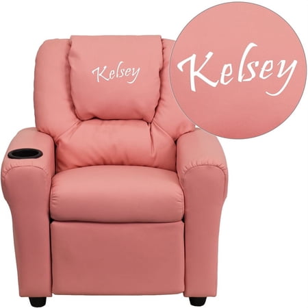 Txt Pink Vinyl Kids Recliner