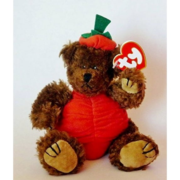 Ty Attic Treasures - Peter the Halloween Pumpkin Teddy Bear