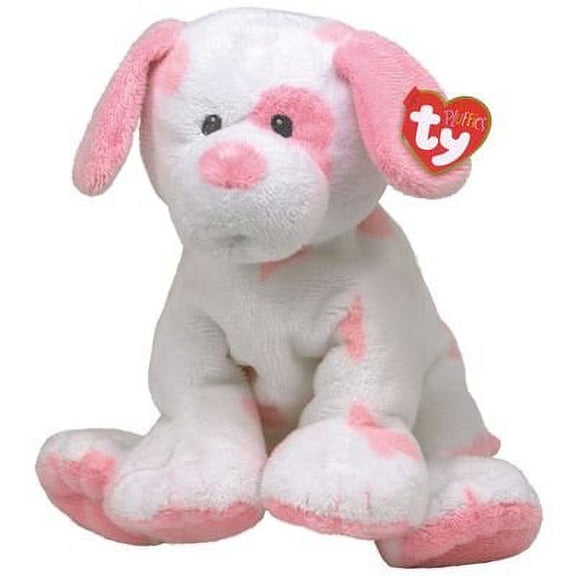 Baby Ty- Baby Pups (Pink and white dog) - Stuffed Animal