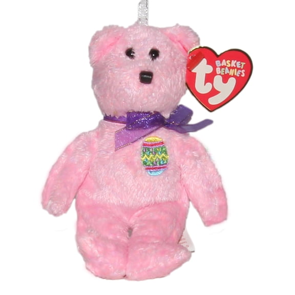 Ty Basket Beanie Babies - Eggs the Bear (BONUS 1 FUN CHOPS