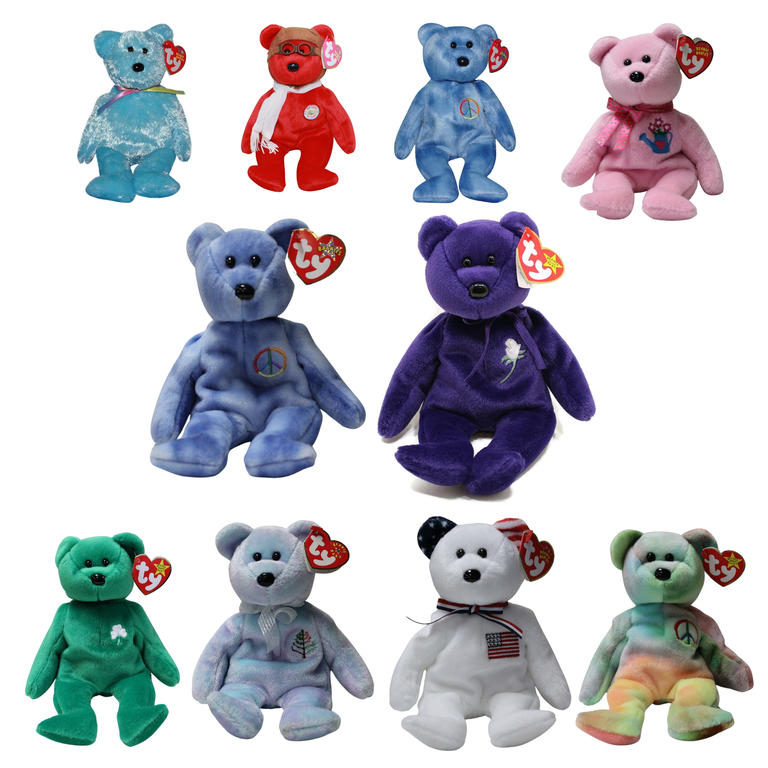 Ty Beanie Babies - Assorted Lot of 10 Bears | MWMTs | All 