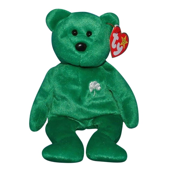 Ty Beanie Babies Erin the Bear with Shamrock Plush 1998