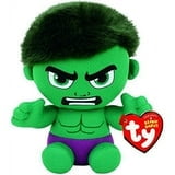 Ty Beanie Babies - Incredible HULK Marvel (6" Plush) (BONUS 1 FUN CHOPS & 1 ZIPPER BRACELET)