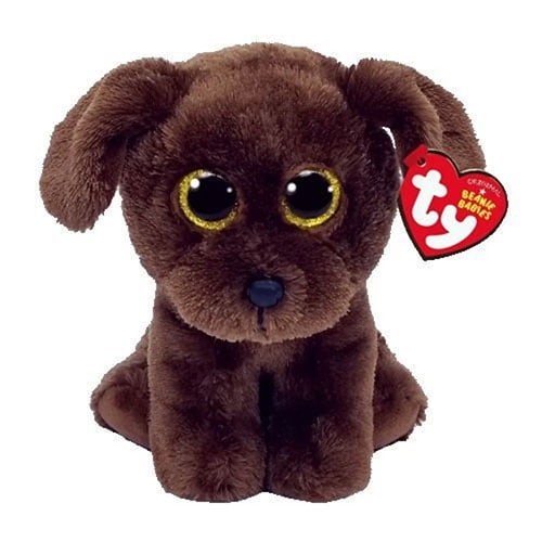 Ty Beanie Babies - NUZZLE the Chocolate Labrador Dog (6 