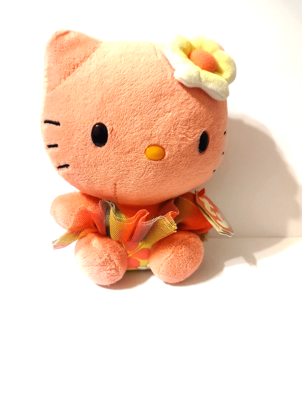 Ty Beanie Babies - Sanrio Hello Kitty Hawaiian Tropical Pink Flower Tutu 6” Plush (BONUS ONE RANDOM TY ERASER)
