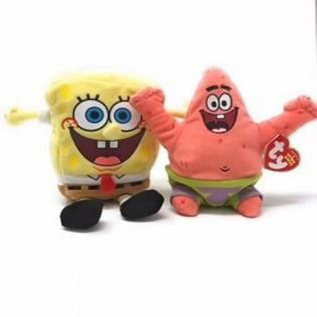 TY Spongebob Squarepants Beanie Baby Patrick Star 7 Plush In underwear