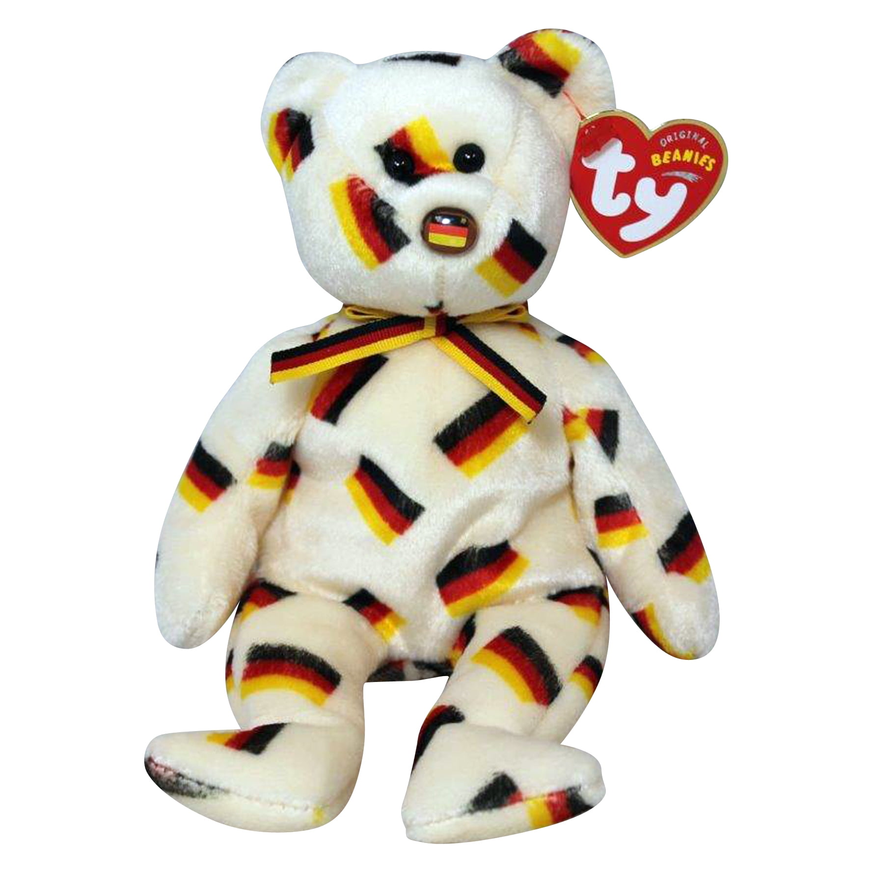 Ty Beanie Baby: Baby Deutschland the Bear -Flag Nose | Stuffed Animal | MWMT's