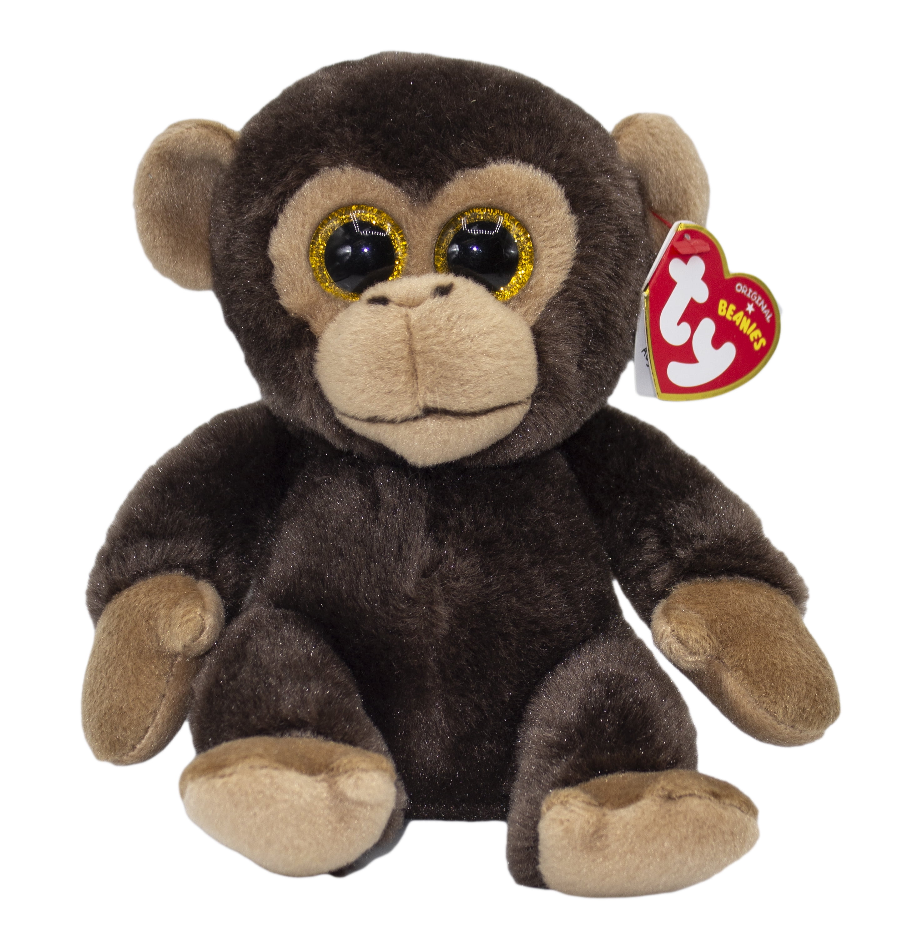 Ty Beanie Baby: Bananas the Monkey Glitter Eyes Stuffed Animal