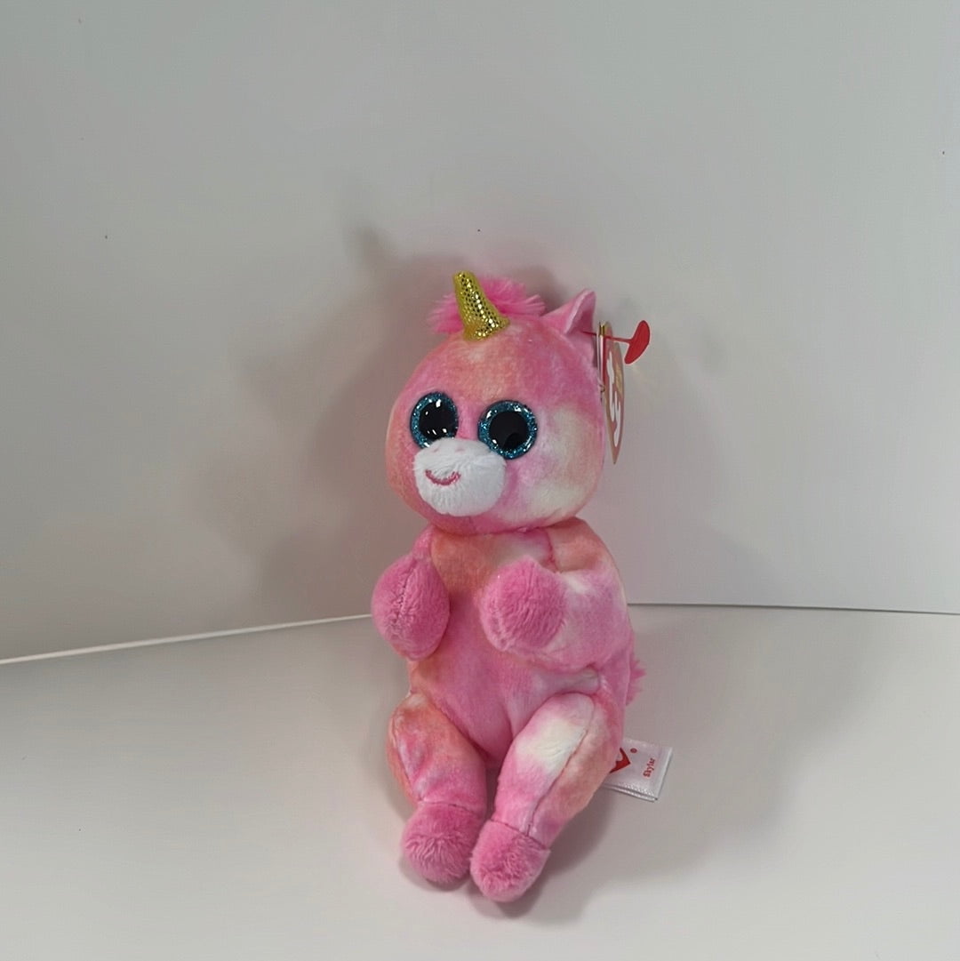 Ty Beanie Baby Bellies - SKYLAR the Unicorn (Plastic Key