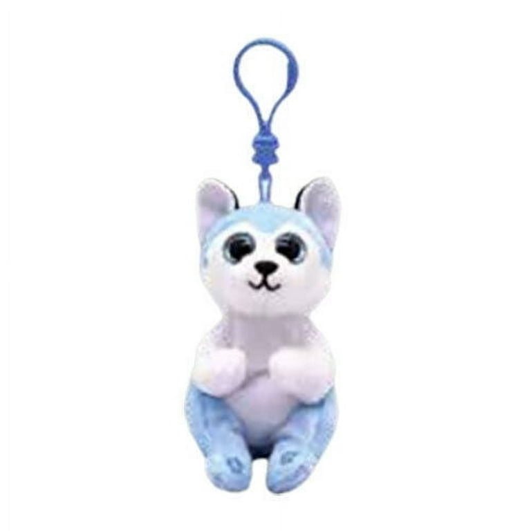 Ty Beanie Baby Bellies - THUNDER the Husky Dog (Plastic Key Clip