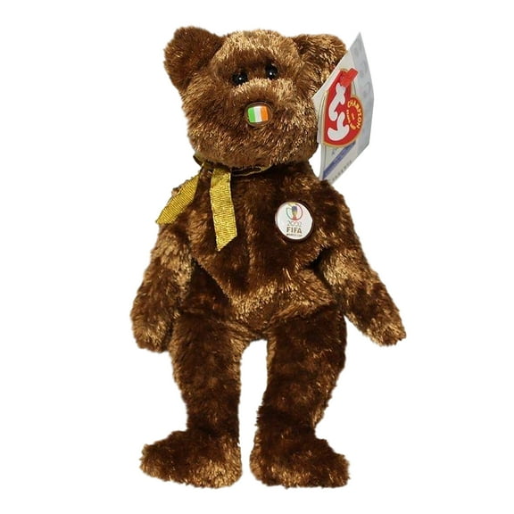 Ty Beanie Baby: Champion Ireland FIFA World Cup Bear | Stuffed Animal | MWMT