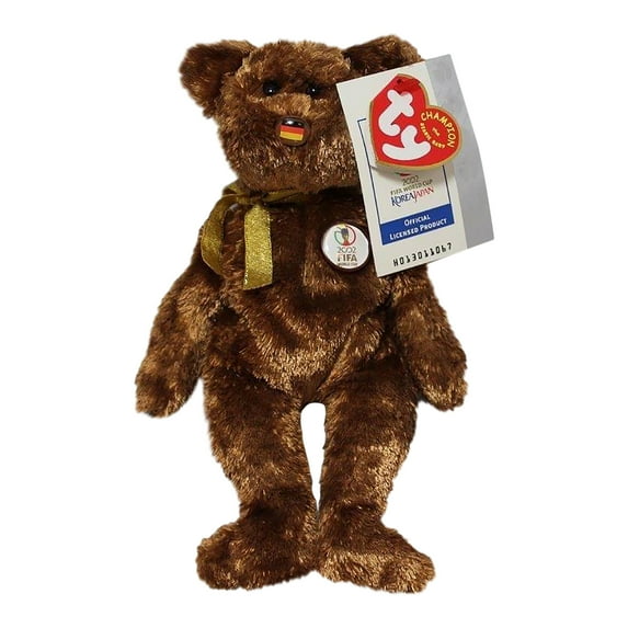 Ty Beanie Baby: Champion Germany FIFA World Cup Bear | Stuffed Animal | MWMT