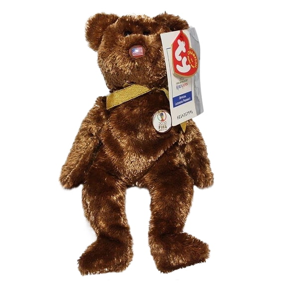 Ty Beanie Baby: Champion USA FIFA World Cup Bear | Stuffed Animal | MWMT