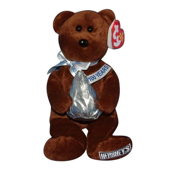 Ty Beanie Babies Cocoa Bean the Bear Valentine's Hershey Kiss Plush